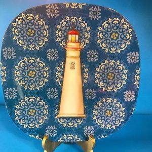 Paul Brent Nautical Melamine Dinner Plates NWT